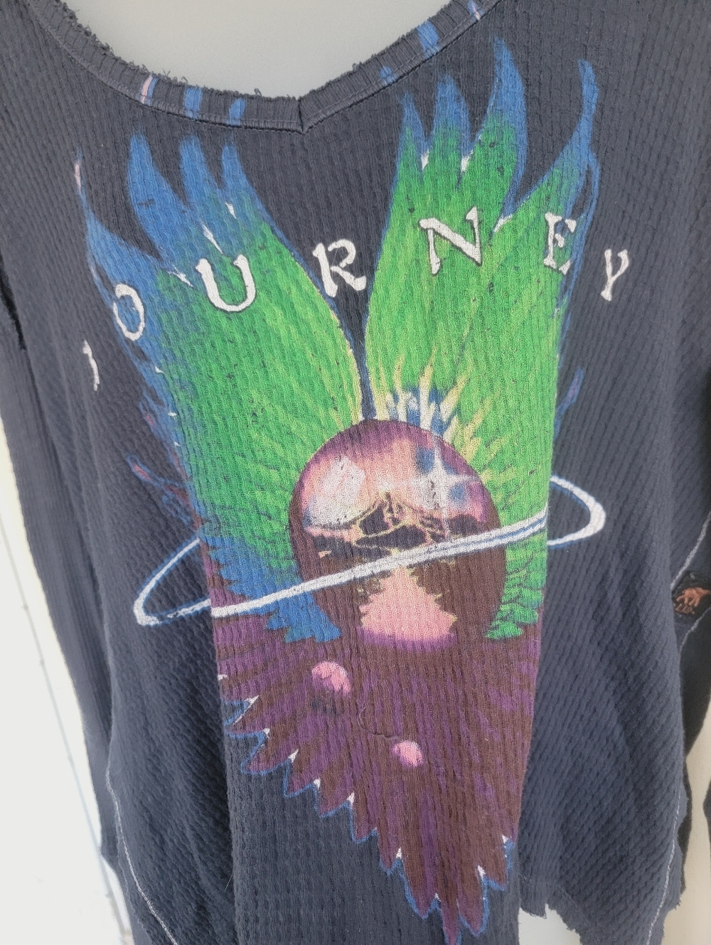 🌈 free People x Trunk LTD Journey drippy drapey Thermal long sleeve top tee - Picture 9 of 15